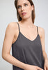 Full-body view of a women model wearing HA boulevard cotton Spaghetti Dress 95cm