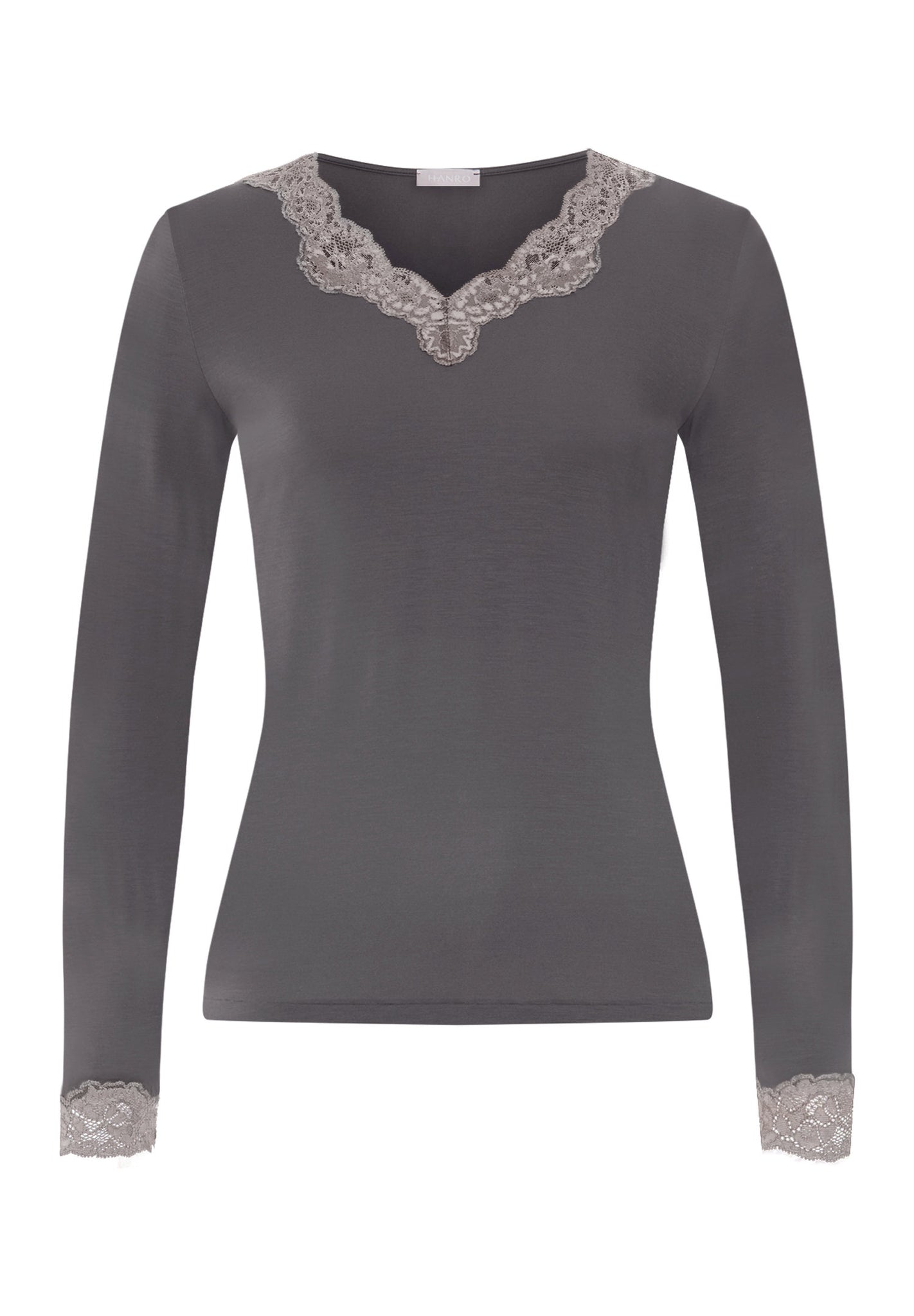 Front cutout view of HA boulevard modal/viscose/tencel L/SLV Shirt
