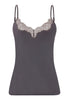 Front cutout view of HA boulevard modal/viscose/tencel Spaghetti Top