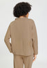 Back view of a women model wearing HA desert clay cotton Pullover