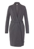 Front cutout view of HA dark sesame cotton Robe