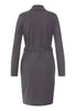 Back cutout view of HA dark sesame cotton Robe