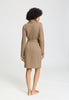 Back view of a women model wearing HA desert clay cotton Robe