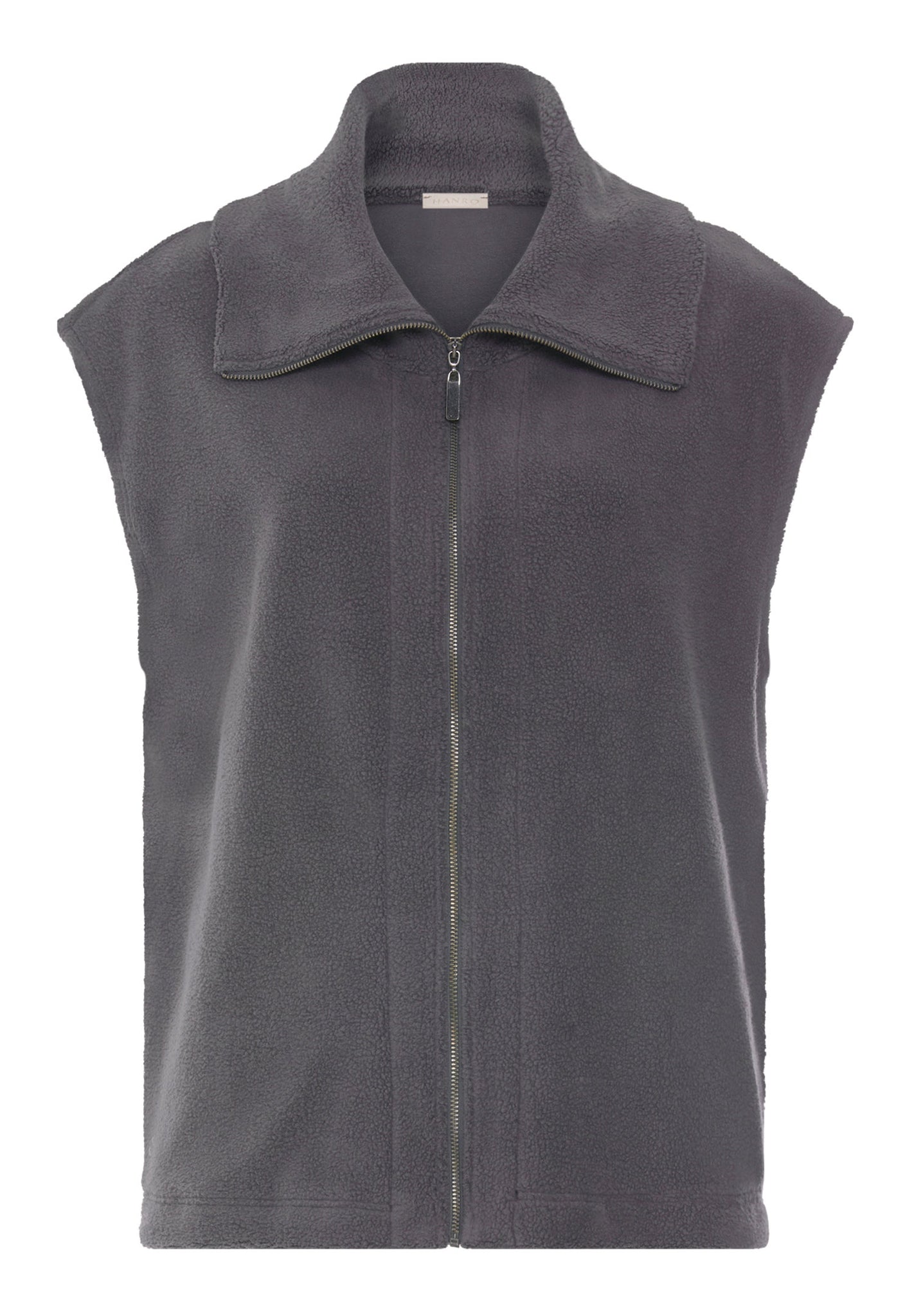 Front cutout view of HA boulevard cotton Zippered vest