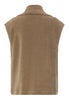 Back cutout view of HA suede camel cotton Zippered vest