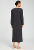 Back view of a women model wearing HA phantom cotton L/SLV Nightdress 130cm