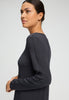 Close-up view of a women model wearing HA phantom cotton L/SLV Nightdress 130cm
