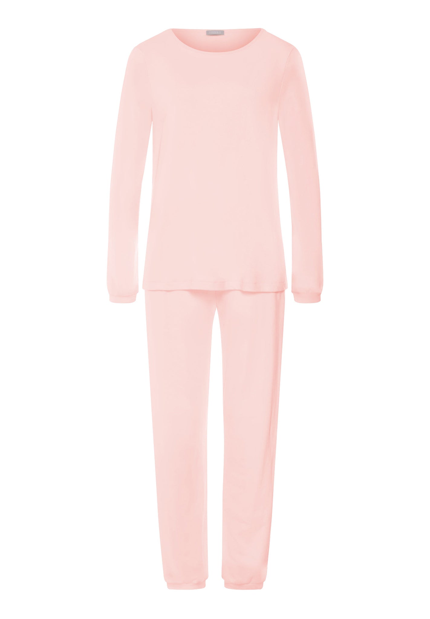 Front cutout view of HA rosewater cotton L/SLV Pajama