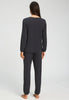 Back view of a women model wearing HA phantom cotton L/SLV Pajama