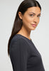 Close-up view of a women model wearing HA phantom cotton L/SLV Pajama