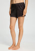 Front view of a women model wearing HA dark mocha silk Knickers