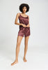 Full-body view of a women model wearing HA apple butter silk Knickers