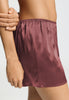 Close-up view of a women model wearing HA apple butter silk Knickers