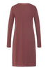 Back cutout view of HA apple butter modal/viscose/tencel L/SLV Nightdress 100cm
