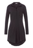 Front cutout view of HA dark mocha modal/viscose/tencel L/SLV Nightdress 90cm