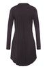 Back cutout view of HA dark mocha modal/viscose/tencel L/SLV Nightdress 90cm