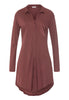 Front cutout view of HA apple butter modal/viscose/tencel L/SLV Nightdress 90cm