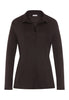 Front cutout view of HA dark mocha modal/viscose/tencel L/SLV Shirt