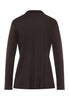 Back cutout view of HA dark mocha modal/viscose/tencel L/SLV Shirt
