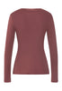 Back cutout view of HA apple butter modal/viscose/tencel L/SLV Shirt