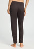 Back view of a women model wearing HA dark mocha modal/viscose/tencel Long Pants