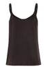 Back cutout view of HA dark mocha silk Spaghetti Top