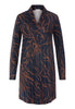 Front cutout view of HA navy wildness cotton L/SLV Nightdress 90cm