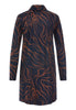 Back cutout view of HA navy wildness cotton L/SLV Nightdress 90cm