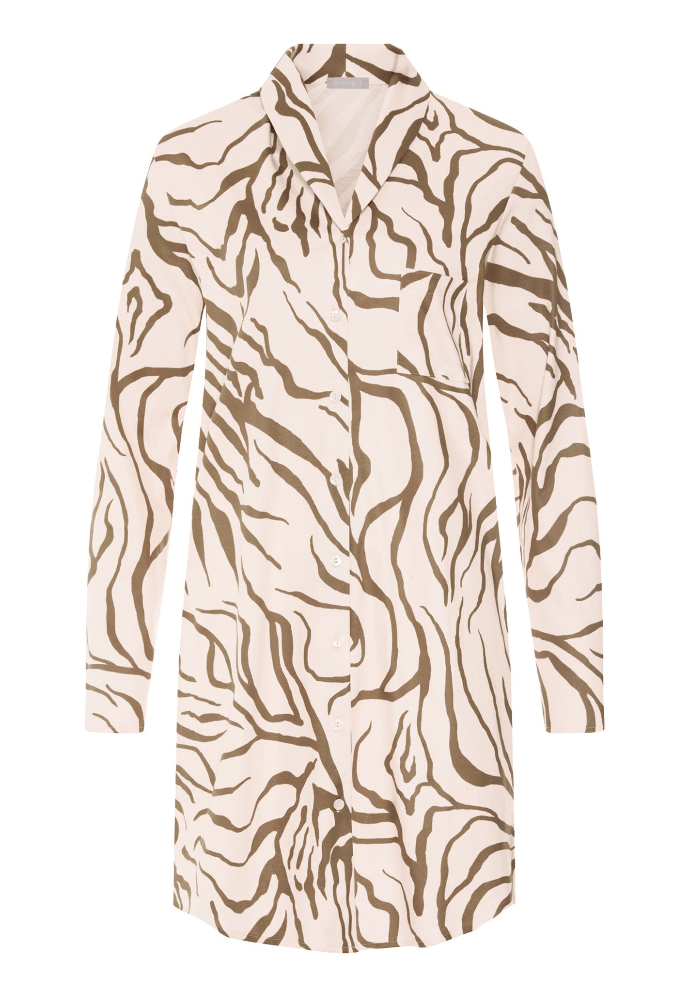 Front cutout view of HA wild suede cotton L/SLV Nightdress 90cm