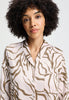 Close-up view of a women model wearing HA wild suede cotton L/SLV Nightdress 90cm