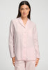Front view of a women model wearing HA rose check cotton L/SLV Shirt