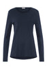 Front cutout view of HA deep navy cotton L/SLV Shirt