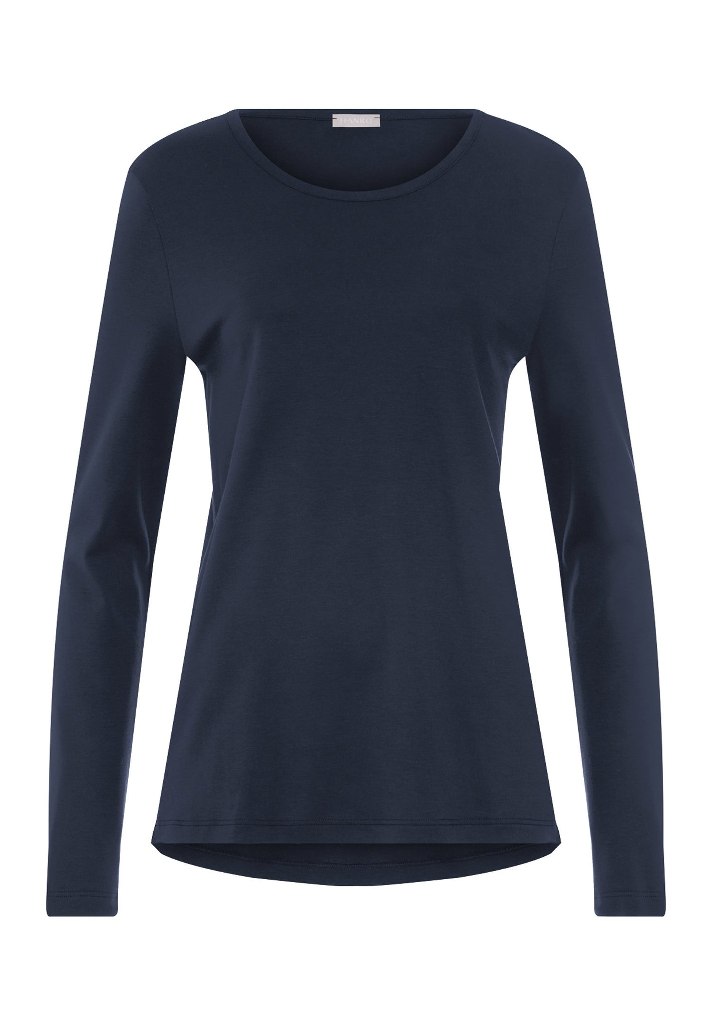 Front cutout view of HA deep navy cotton L/SLV Shirt