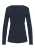 Back cutout view of HA deep navy cotton L/SLV Shirt