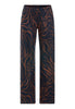 Front cutout view of HA navy wildness cotton Long Pants