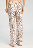 Back view of a women model wearing HA wild suede cotton Long Pants