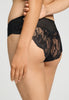Back view of a women model wearing HA black microfibre Midi Briefs