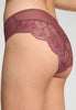 Close-up view of a women model wearing HA apple butter microfibre Midi Briefs