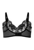 Back cutout view of HA black microfibre Soft Cup Bra