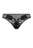 Front cutout view of HA black microfibre Thong