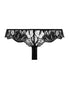 Back cutout view of HA black microfibre Thong