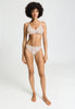 Full-body view of a women model wearing HA moonlight microfibre Thong