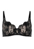 Front cutout view of HA black microfibre U/wire Bra