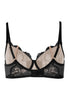 Back cutout view of HA black microfibre U/wire Bra