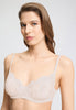 Close-up view of a women model wearing HA moonlight microfibre U/wire Bra