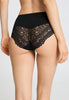 Back view of a women model wearing HA phantom wool Maxi Briefs