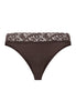 Front cutout view of HA dark mocha cotton Mini Briefs