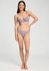 Full-body view of a women model wearing HA stormy rose cotton Mini Briefs
