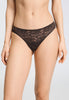 Front view of a women model wearing HA dark mocha microfibre Mini Briefs