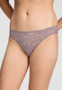 Front view of a women model wearing HA stormy rose microfibre Mini Briefs